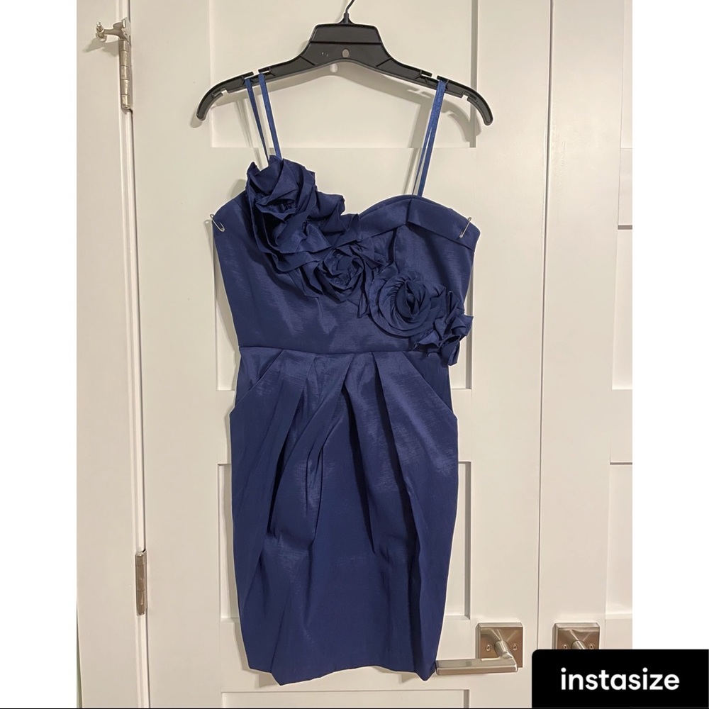 Strapless Blue Prom dress